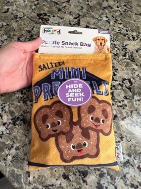 Outward Hound Yellow Puzzle Snack Bag Plush Toy